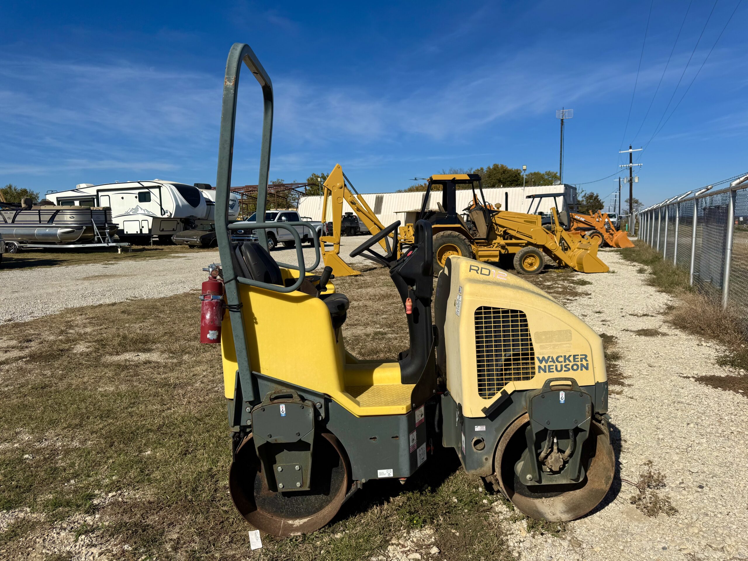 IMG_9493 Compact Smooth Double Drum Roller Wacker Neuson RD12 Interstate Heavy Equipment 817.532.3016