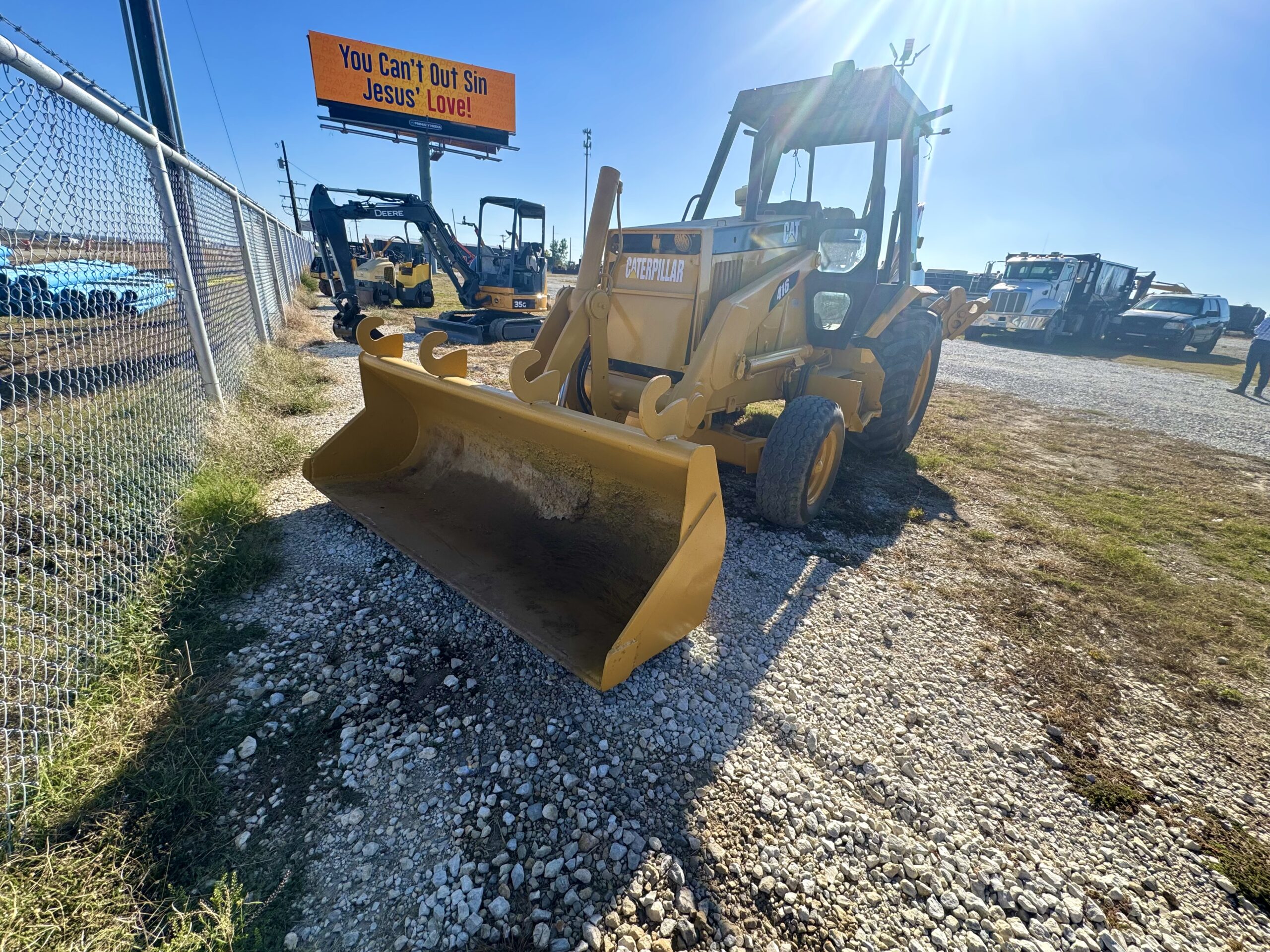 IMG_9550 Open Cab Backhoe Loader Caterpillar 416 Interstate Heavy Equipment 817.532.3016